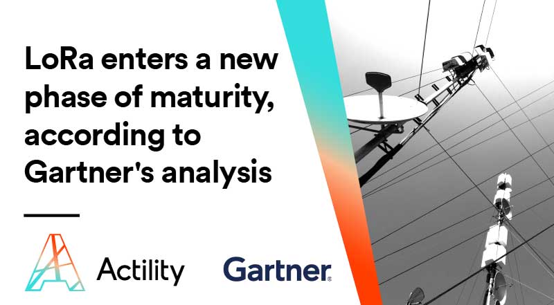 Image including text: LoRa enters a new phase of maturity, according to Gartner's analysis